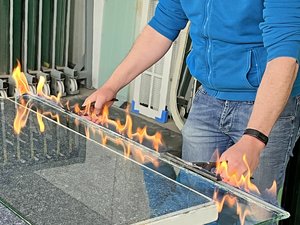 Glaserei Salzinger München Kürzen einer Glasscheibe