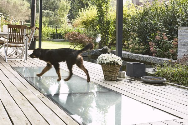 Lichtschachtabdeckung aus Glas