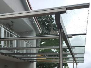 Terrassenüberdachung aus Glas Glaserei Salzinger München