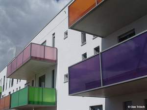 Glaserei Salzinger München Beispiel Sicherheitsglas farbig